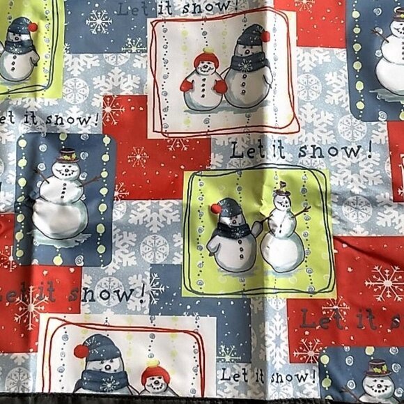 NEW SNOWMAN “LET IT SNOW” HOLIDAY TOTE BAG CHRISTMAS - Picture 6 of 6